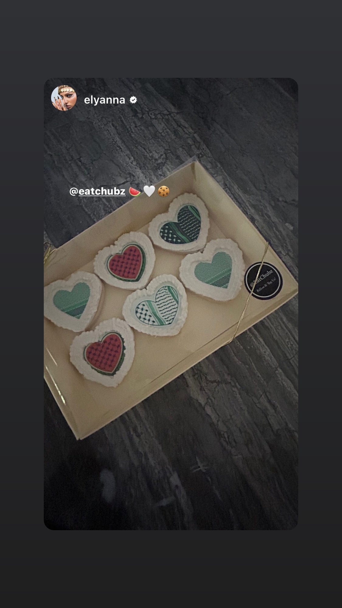 6 Heart Shaped Soft Vanilla Bean Sugar Cookies (Falasteeni style🍉)